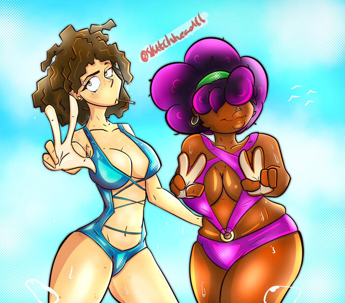 (OC~ ALIYAH&GABI) BEACH DAY